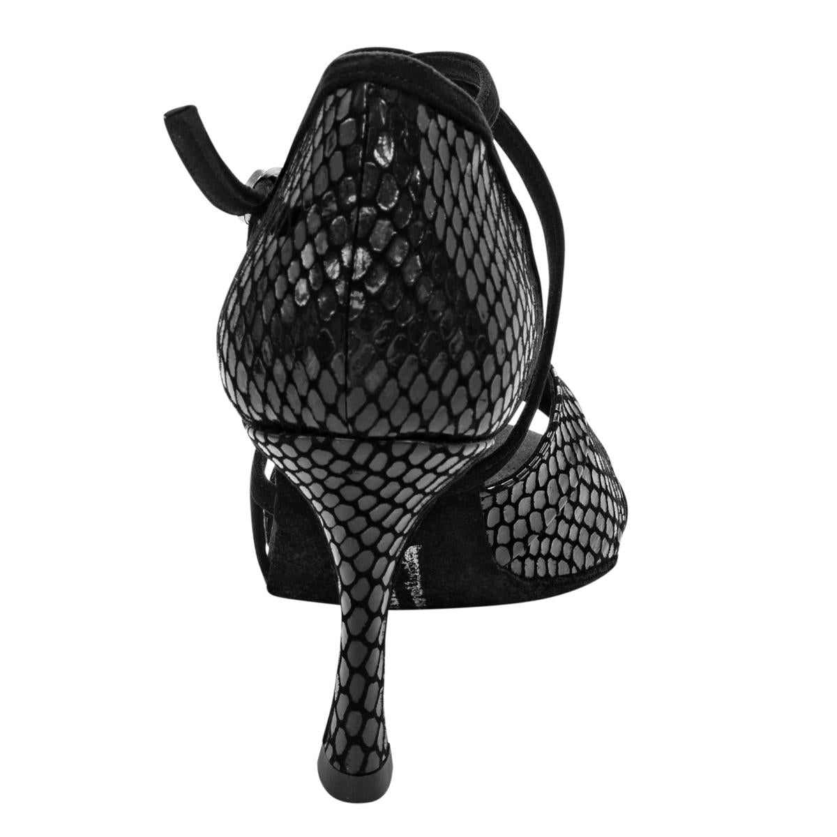 Rummos Damen Tanzschuhe Elite Athena 171/024 - Obermaterial: Nubuck/Leder - Farbe: Schwarz - Weite: Normal - Absatz: 70R Flare - Größe: EUR 33,5