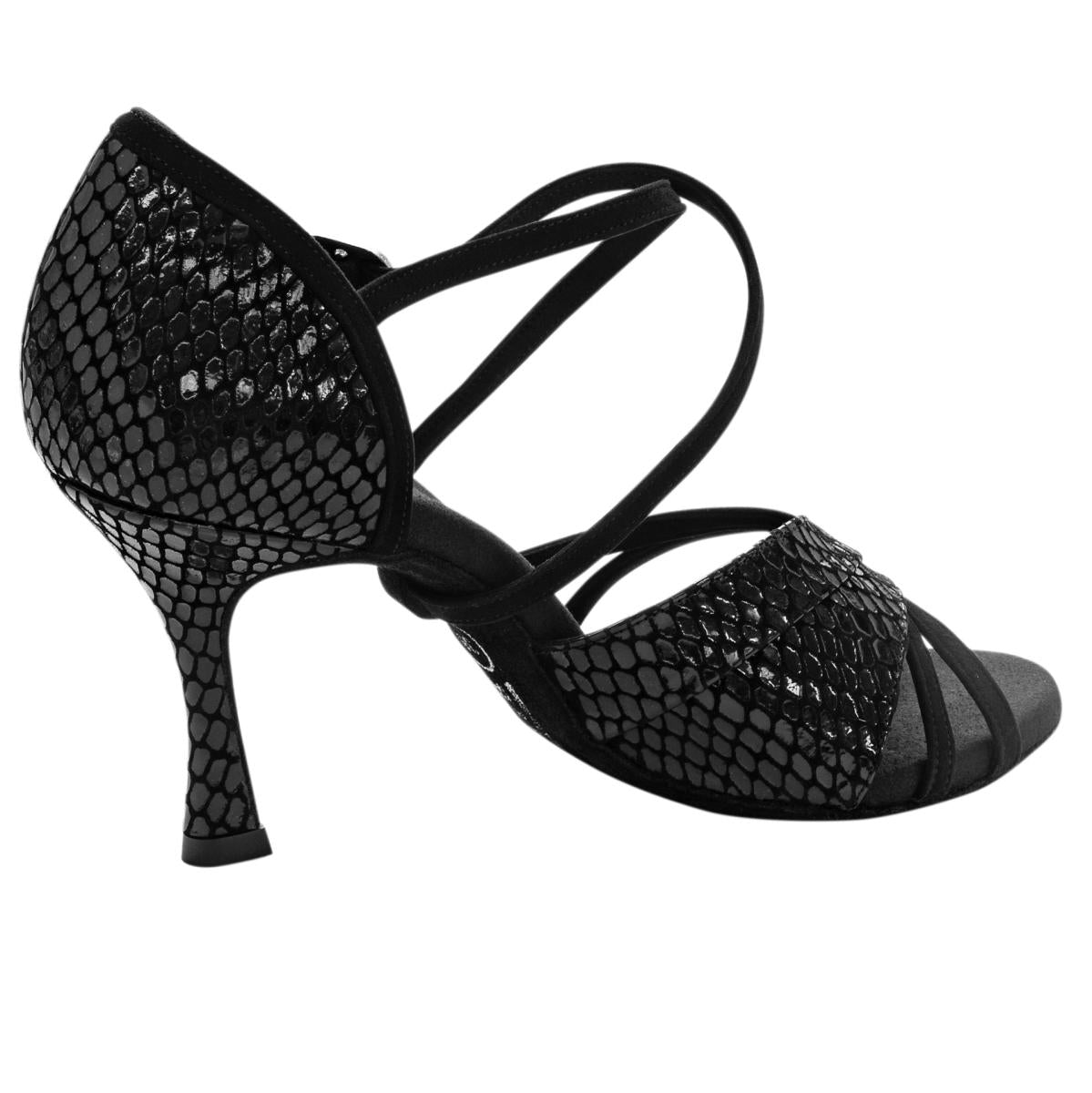 Rummos Damen Tanzschuhe Elite Athena 171/024 - Obermaterial: Nubuck/Leder - Farbe: Schwarz - Weite: Normal - Absatz: 70R Flare - Größe: EUR 34
