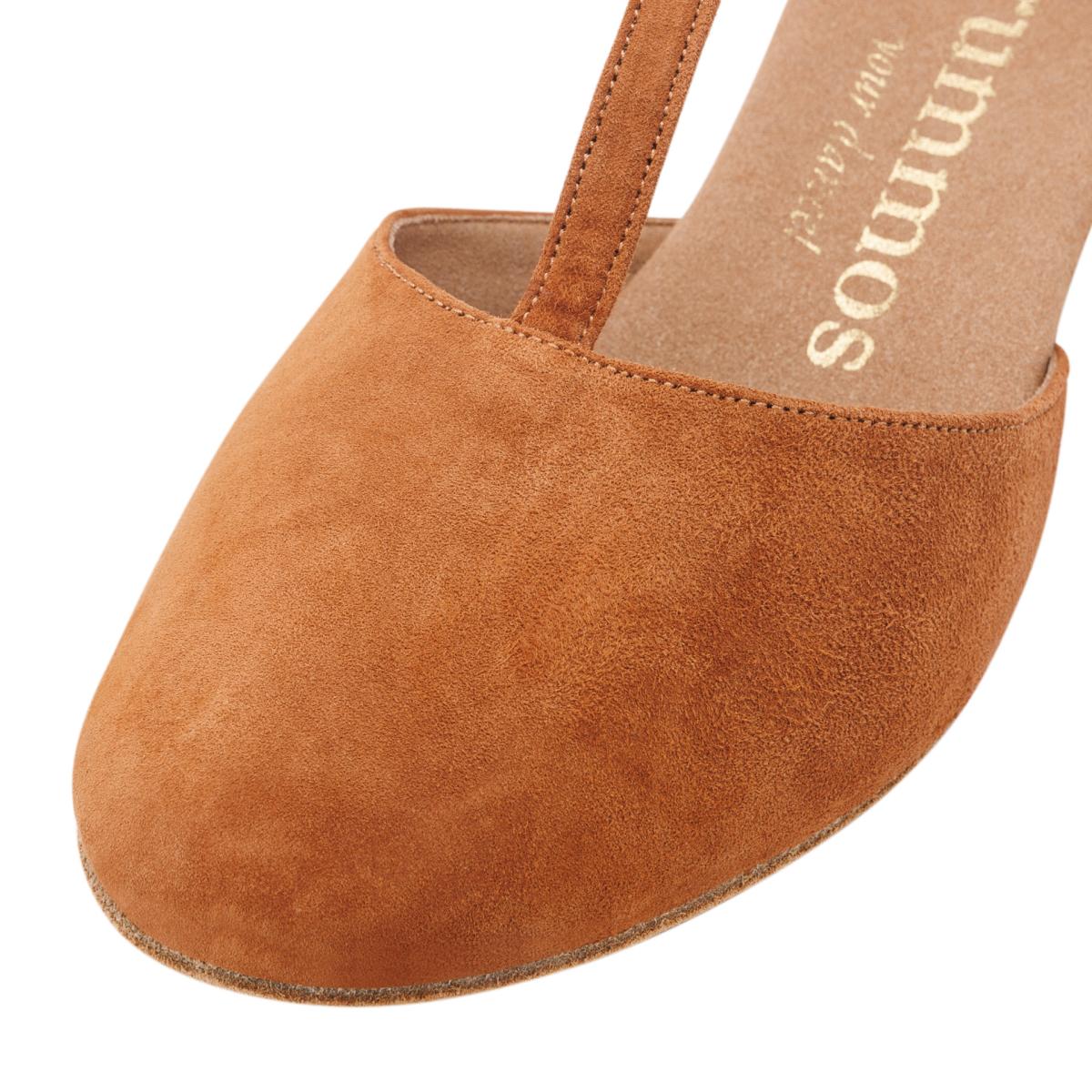 Rummos Damen Tanzschuhe Carol 026-168 - Obermaterial: Leder/Nubuck - Farbe: Braun/Tan - Weite: Normal - Absatz: 20 Block - Größe: EUR 40,5