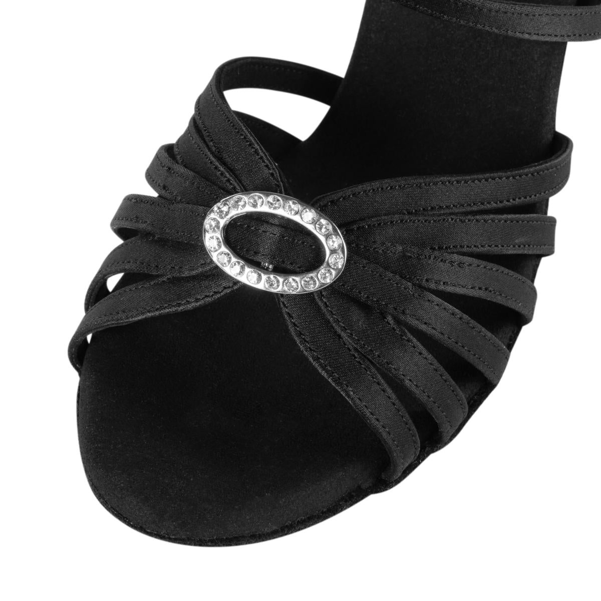 Rummos Damen Tanzschuhe Elite Celine 041 - Material: Satin - Farbe: Schwarz - Weite: Normal - Absatz: 70R Flare - Größe: EUR 37