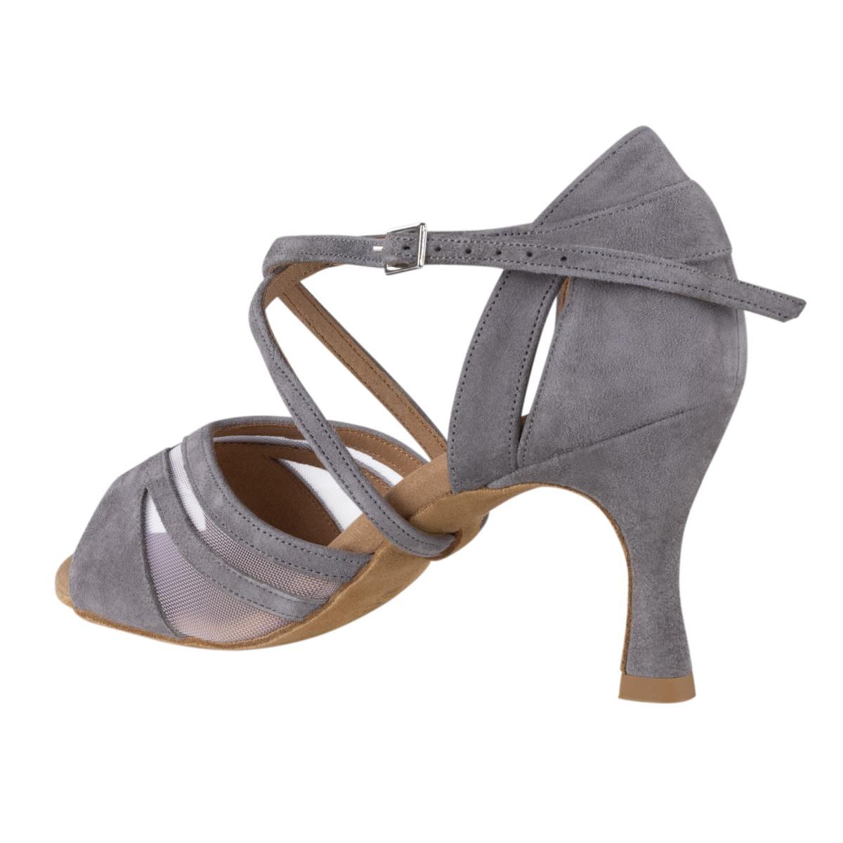 Rummos Damen Tanzschuhe Doris 240 - Material: Nubuck - Farbe: Grau - Weite: Normal - Absatz: 60R Flare - Größe: EUR 35,5