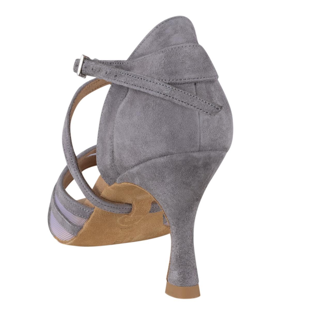 Rummos Damen Tanzschuhe Doris 240 - Material: Nubuck - Farbe: Grau - Weite: Normal - Absatz: 60R Flare - Größe: EUR 38,5