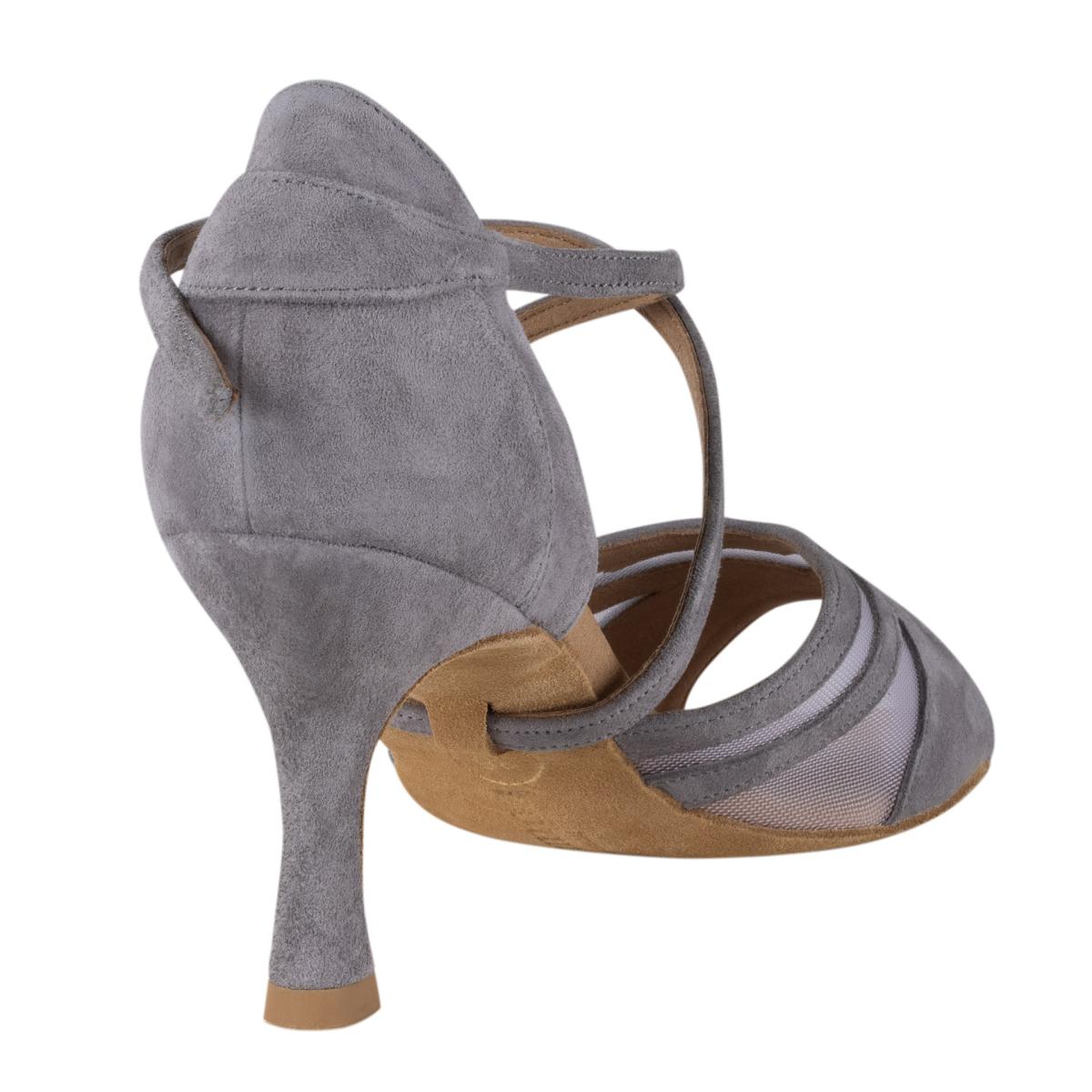 Rummos Damen Tanzschuhe Doris 240 - Material: Nubuck - Farbe: Grau - Weite: Normal - Absatz: 60R Flare - Größe: EUR 38,5