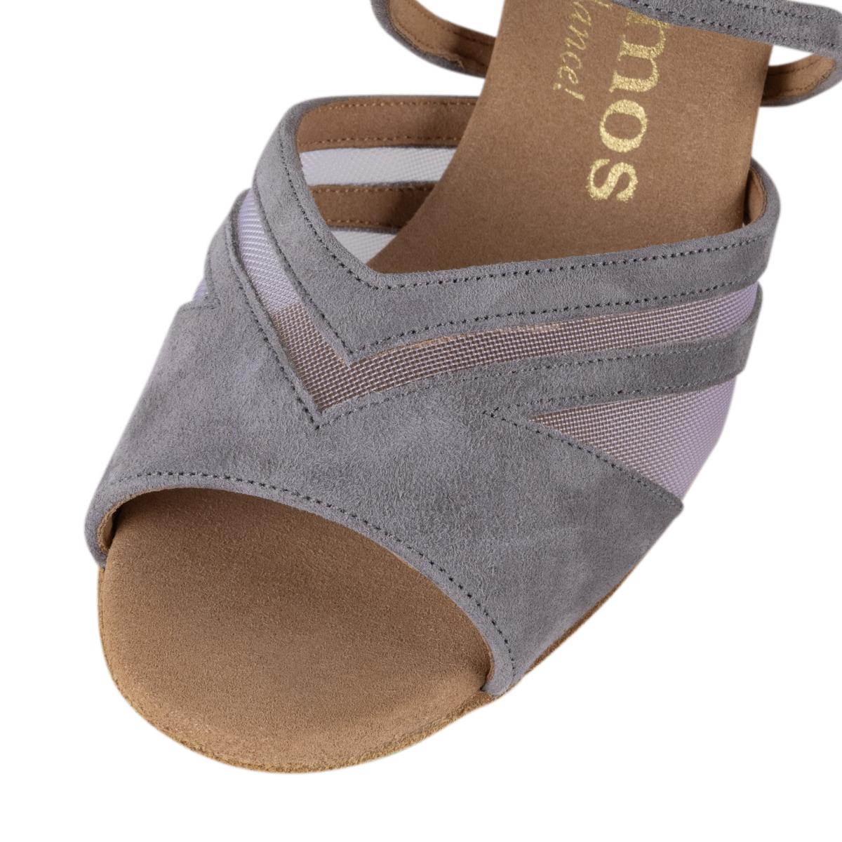 Rummos Damen Tanzschuhe Doris 240 - Material: Nubuck - Farbe: Grau - Weite: Normal - Absatz: 60R Flare - Größe: EUR 39