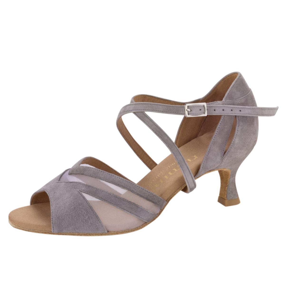 Rummos Damen Tanzschuhe Doris 240 - Material: Nubuck - Farbe: Grau - Weite: Normal - Absatz: 50R Flare - Größe: EUR 34