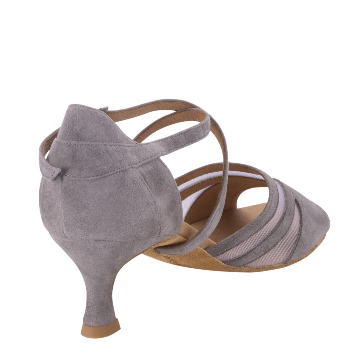 Rummos Damen Tanzschuhe Doris 240 - Material: Nubuck - Farbe: Grau - Weite: Normal - Absatz: 50R Flare - Größe: EUR 34
