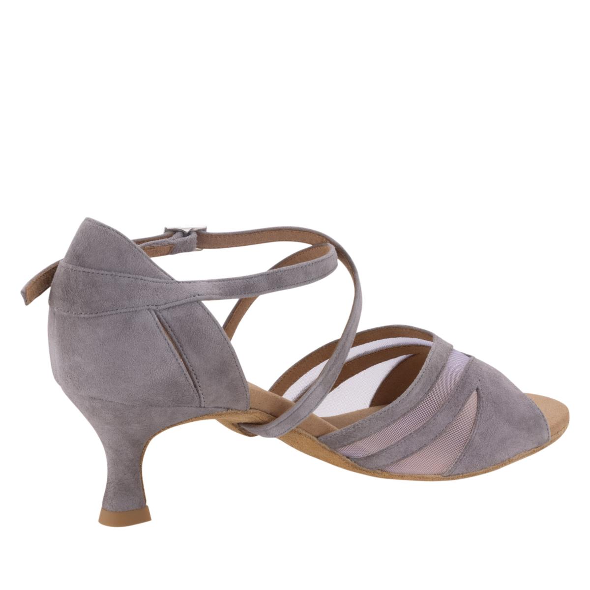 Rummos Damen Tanzschuhe Doris 240 - Material: Nubuck - Farbe: Grau - Weite: Normal - Absatz: 50R Flare - Größe: EUR 42