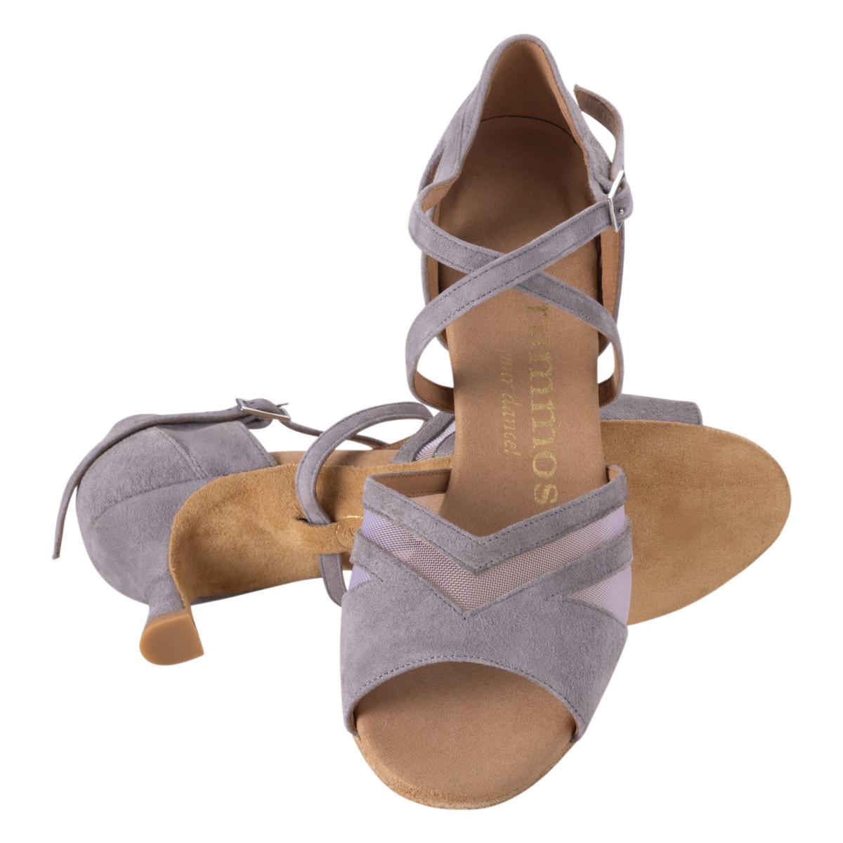Rummos Damen Tanzschuhe Doris 240 - Material: Nubuck - Farbe: Grau - Weite: Normal - Absatz: 50R Flare - Größe: EUR 41