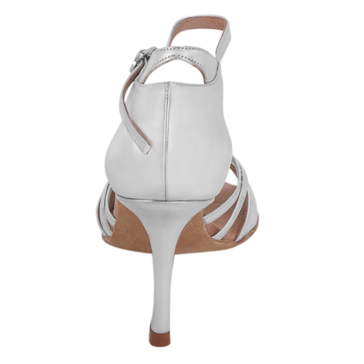 Rummos Damen Tanzschuhe Elite Bella 009 - Obermaterial: Leder - Farbe: Silber - Weite: Normal - Absatz: 80E Stiletto - Größe: EUR 34