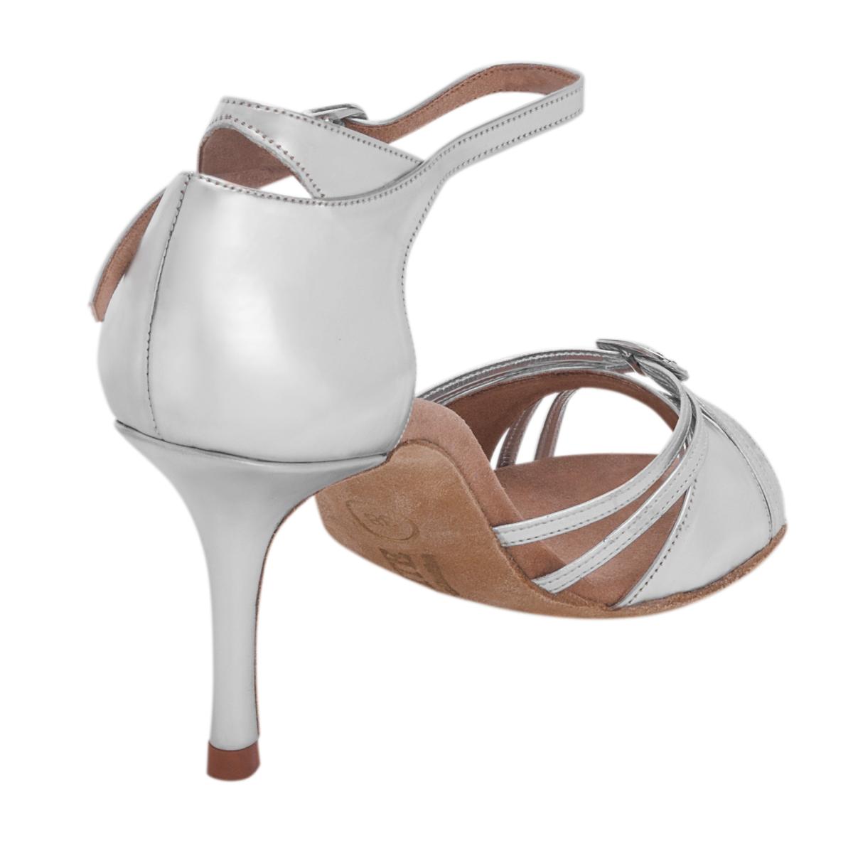 Rummos Damen Tanzschuhe Elite Bella 009 - Obermaterial: Leder - Farbe: Silber - Weite: Normal - Absatz: 80E Stiletto - Größe: EUR 33