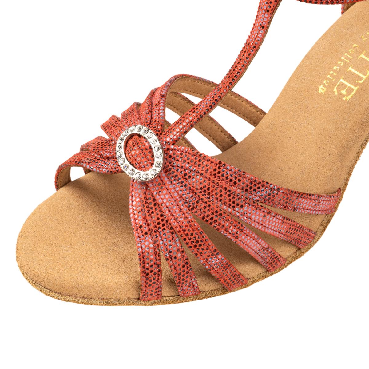 Rummos Damen Latein Tanzschuhe Elite Karina 205 - Material: Leder - Farbe: Histrix Rot - Weite: Normal - Absatz: 70R Flare - Größe: EUR 33