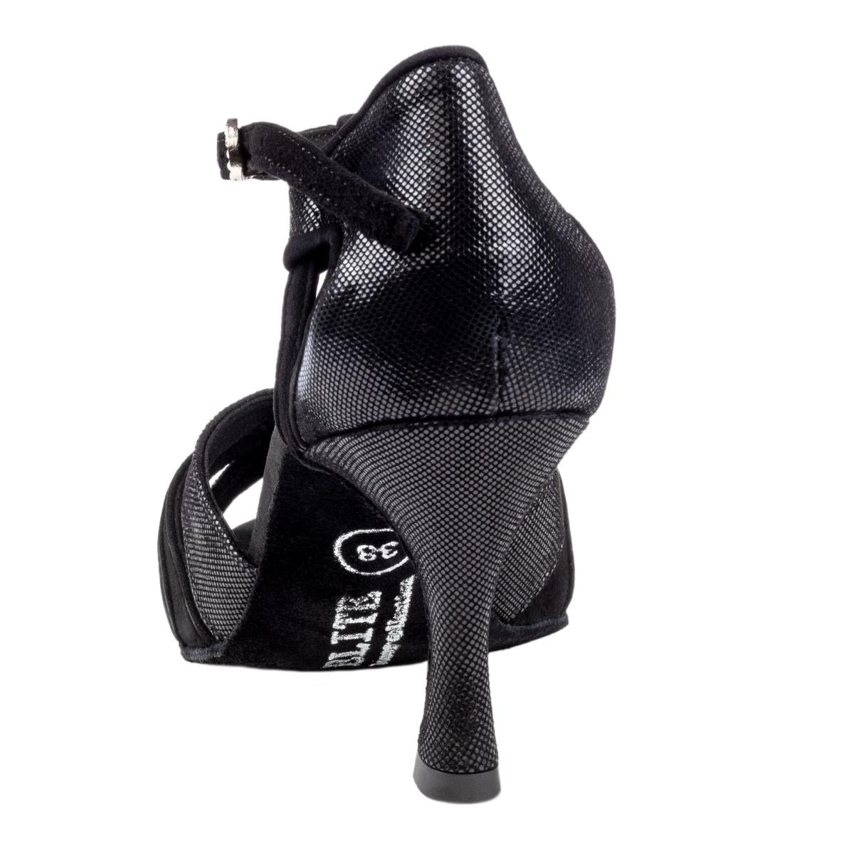 Rummos Damen Latein Tanzschuhe Elite Martina 024/061 - M: Nubuck/Leder - C: Schwarz - W: Medium (Normal) - H: 60R Flare - Si: EUR 40,5