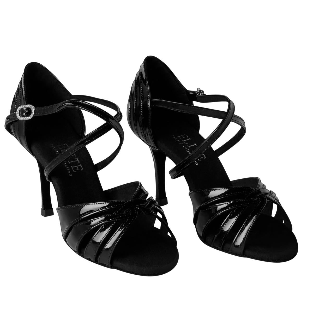 Rummos Damen Tanzschuhe Elite Paris 035 - Obermaterial: Lack - Farbe: Schwarz - Weite: Normal - Absatz: 80E Stiletto - Größe: EUR 40,5