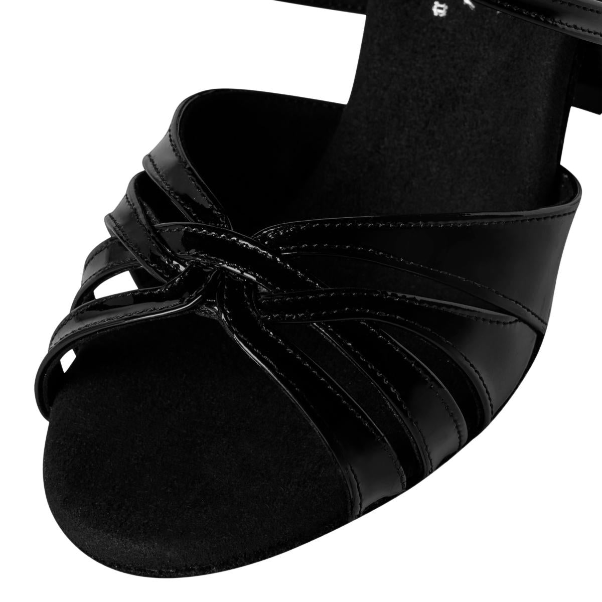 Rummos Damen Tanzschuhe Elite Paris 035 - Obermaterial: Lack - Farbe: Schwarz - Weite: Normal - Absatz: 80E Stiletto - Größe: EUR 33,5