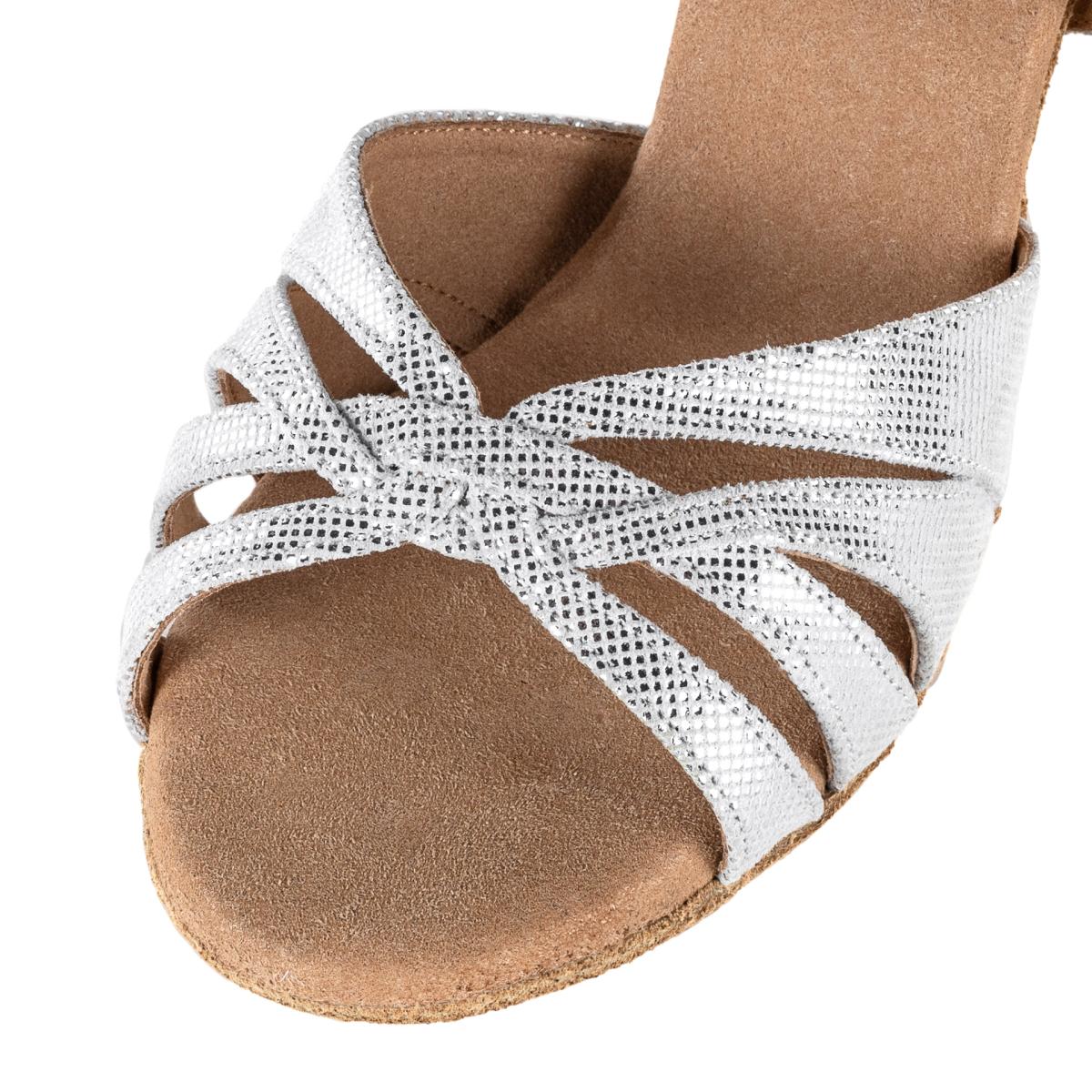 Rummos Damen Tanzschuhe Elite Paris 069 - Material: Leder - Farbe: Silber Diva - Weite: Normal - Absatz: 60R Flare - Größe: EUR 33,5