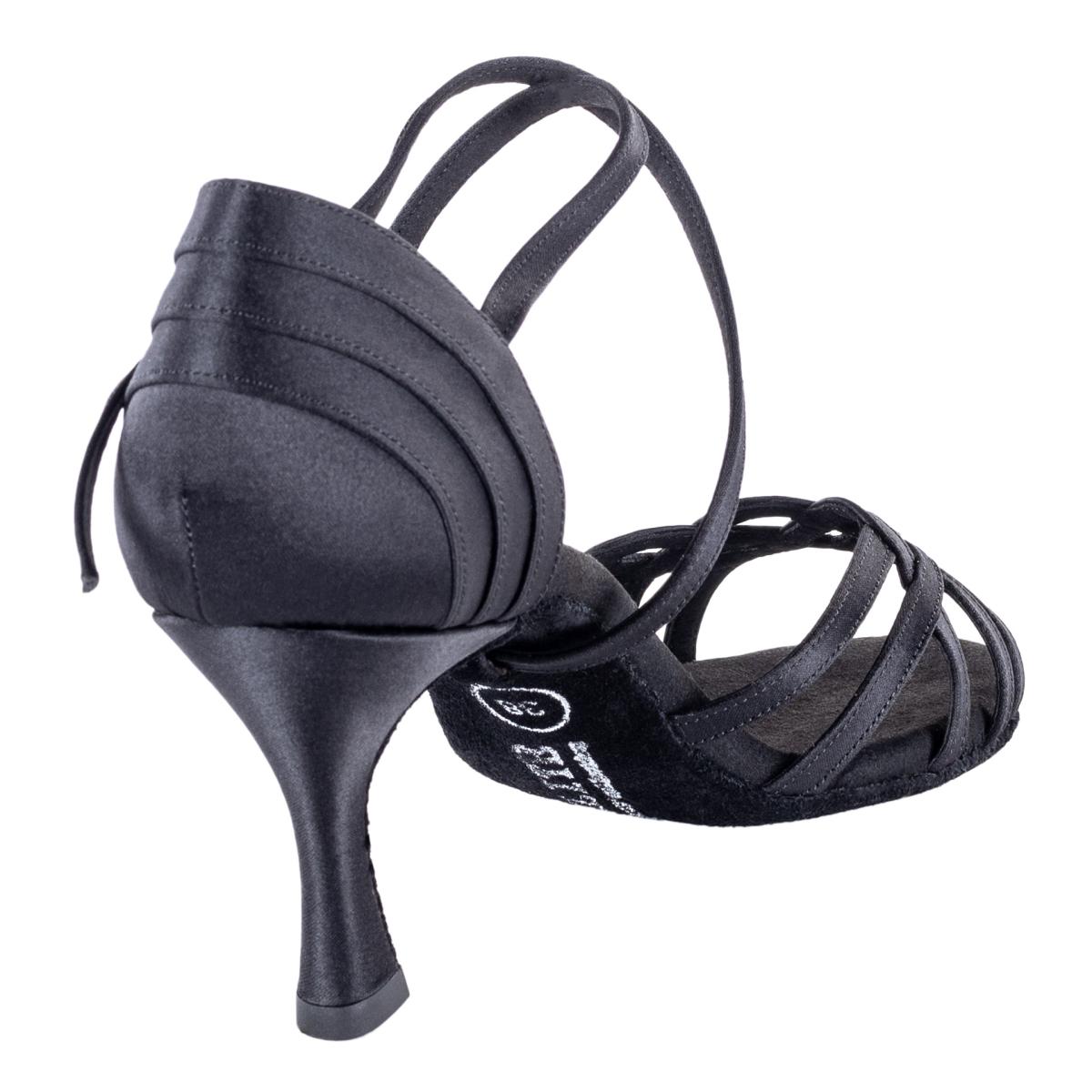 Rummos Damen Tanzschuhe Elite Gaia 041 - Material: Satin - Farbe: Schwarz - Weite: Normal - Absatz: 60R Flare - Größe: EUR 35,5