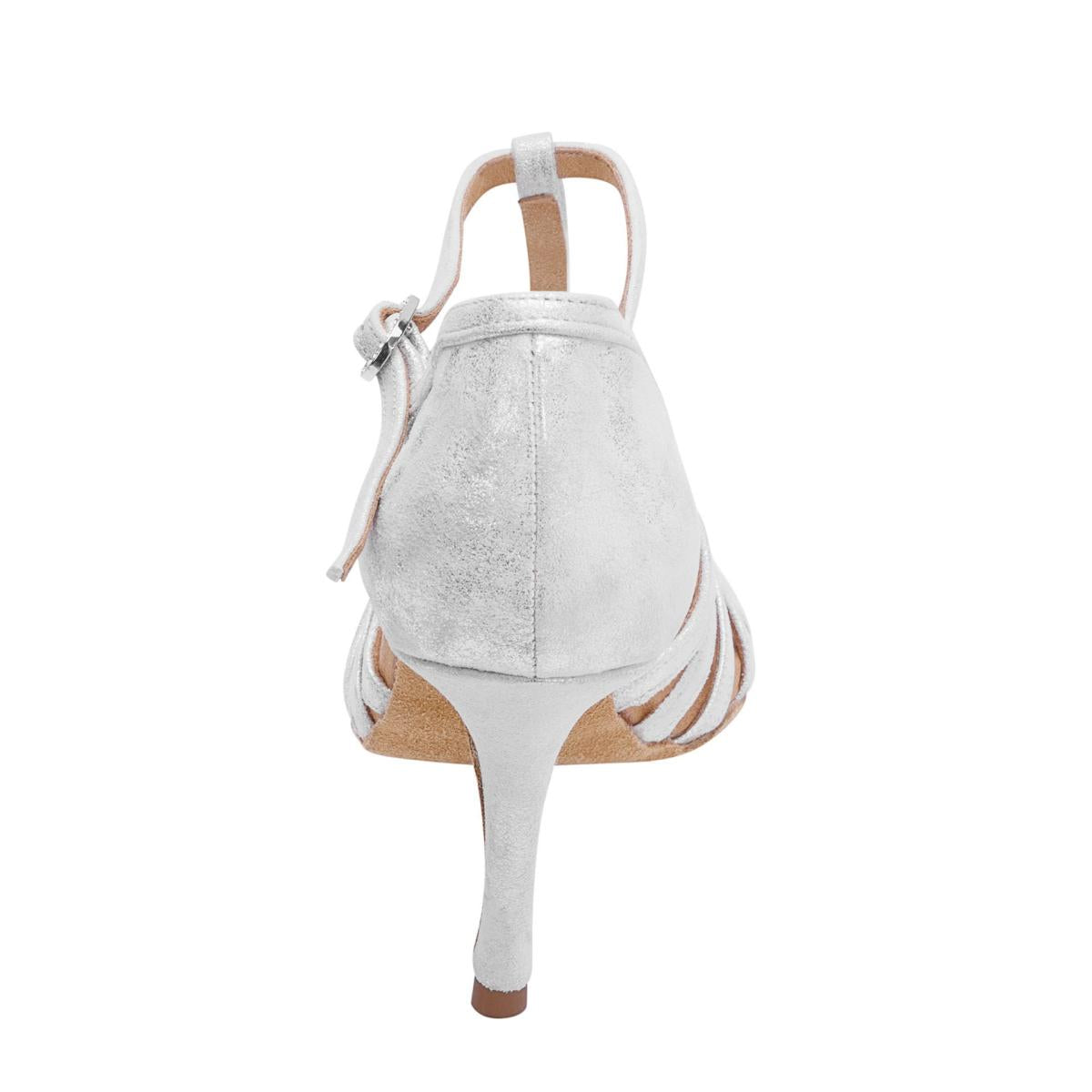 Rummos Damen Tanzschuhe Elite Karina 169 - Obermaterial: Leder - Farbe: Silber Cuarzo - Weite: Normal - Absatz: 80E Stiletto - Größe: EUR 42