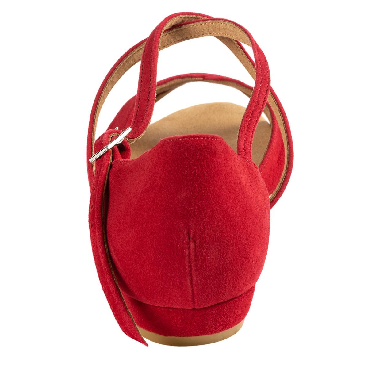 Rummos Damen Tanzschuhe Lola 028 - M: Nubuck - C: Rot - W: Medium (Normal) - H: 20 Block - Si: EUR 40,5