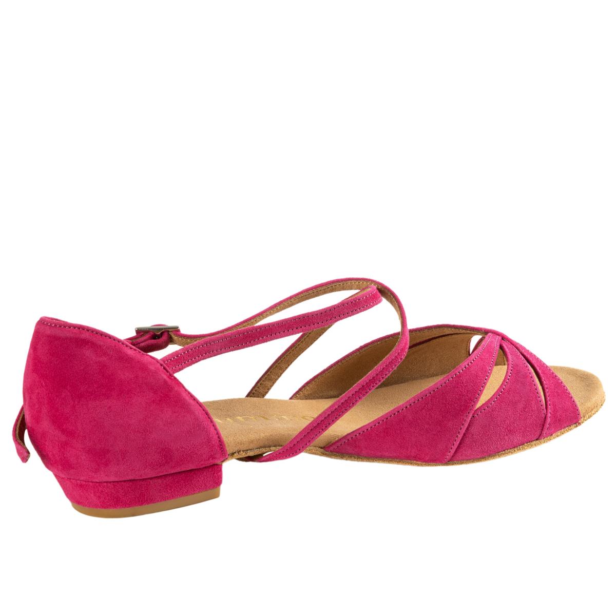 Rummos Damen Tanzschuhe Lola 242 - M: Nubuck - C: Fuchsia - W: Medium (Normal) - H: 20 Block - Si: EUR 40,5
