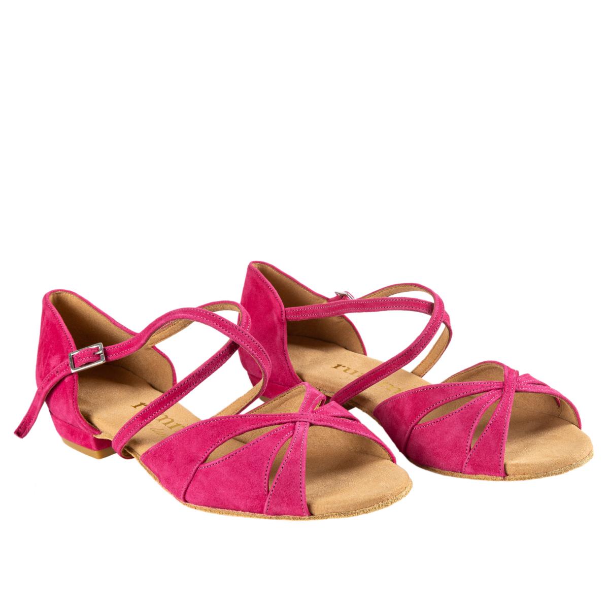 Rummos Damen Tanzschuhe Lola 242 - M: Nubuck - C: Fuchsia - W: Medium (Normal) - H: 20 Block - Si: EUR 40