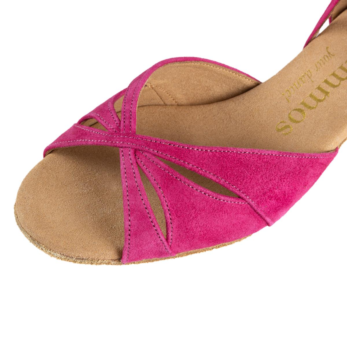 Rummos Damen Tanzschuhe Lola 242 - M: Nubuck - C: Fuchsia - W: Medium (Normal) - H: 20 Block - Si: EUR 38,5