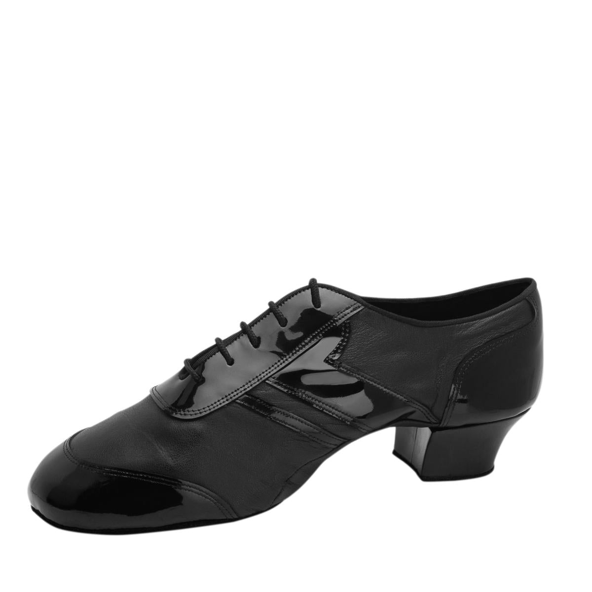 Rummos Herren Tanzschuhe Elite Michael 001/035 - Obermaterial: Leder/Lack - Farbe: Schwarz - Weite: Normal - Absatz: 45 Latein - Größe: EUR 40