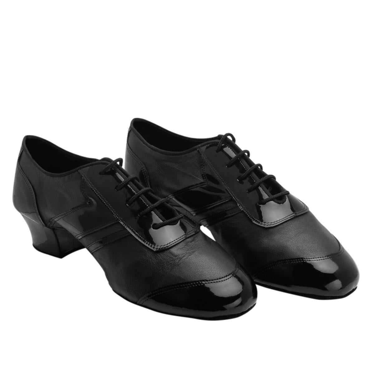 Rummos Herren Tanzschuhe Elite Michael 001/035 - Obermaterial: Leder/Lack - Farbe: Schwarz - Weite: Normal - Absatz: 45 Latein - Größe: EUR 42,5