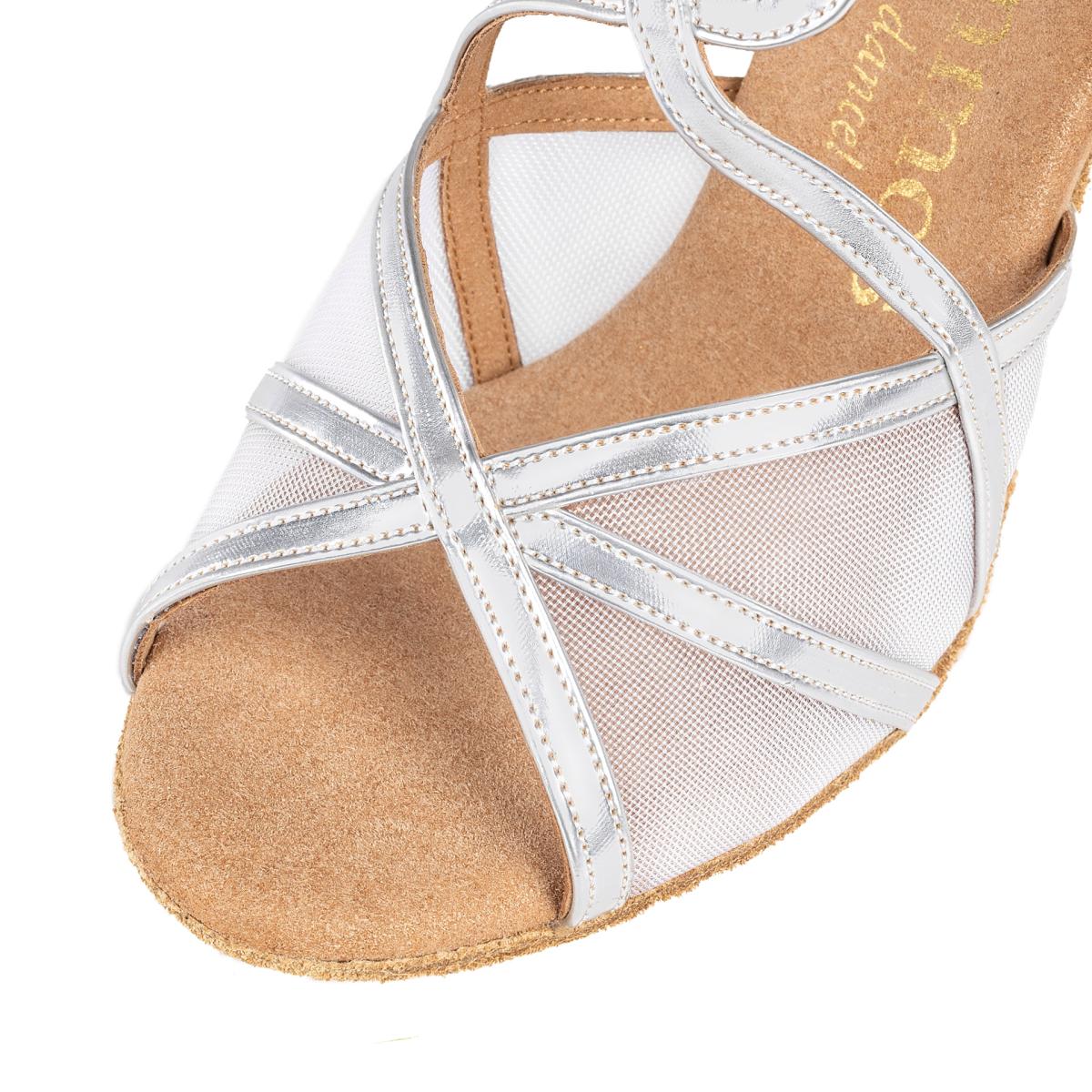Rummos Damen Tanzschuhe R365 009 - Material: Leder - Farbe: Silber - Weite: Normal - Absatz: 60R Flare - Größe: EUR 40,5