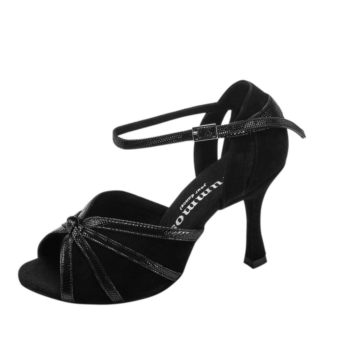Rummos Damen Tanzschuhe R367 024-061 - Obermaterial: Leder - Farbe: Schwarz - Weite: Normal - Absatz: 70R Flare - Größe: EUR 40,5