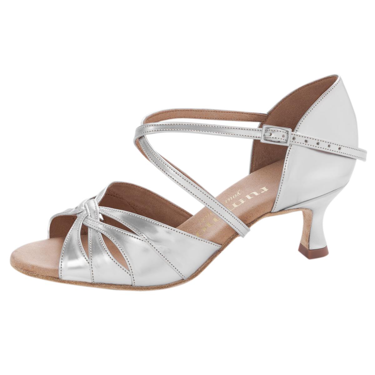 Rummos Damen Tanzschuhe R520 009 - Obermaterial: Leder - Farbe: Silber - Weite: Normal - Absatz: 50R Flare - Größe: EUR 42