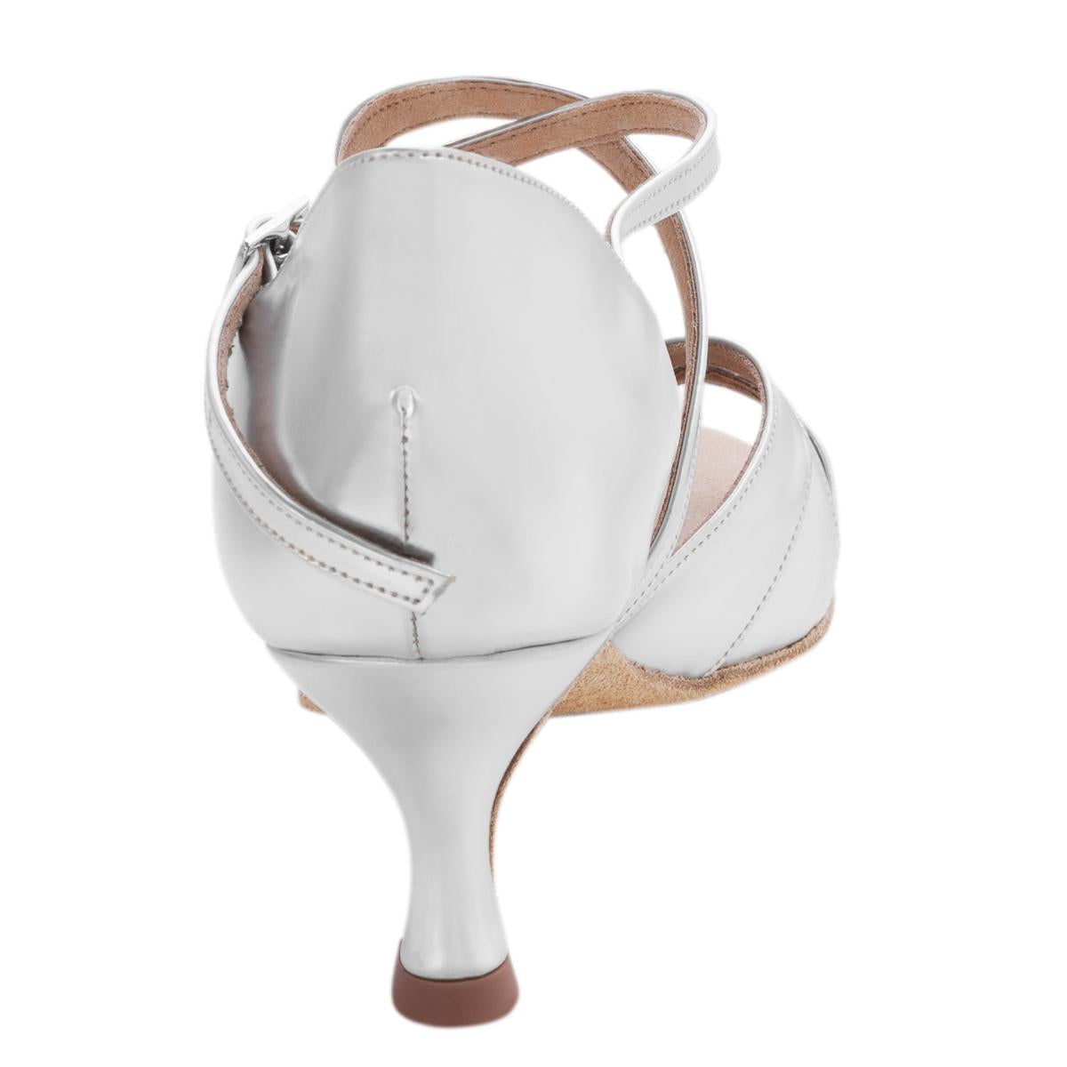 Rummos Damen Tanzschuhe R520 009 - Obermaterial: Leder - Farbe: Silber - Weite: Normal - Absatz: 50R Flare - Größe: EUR 41