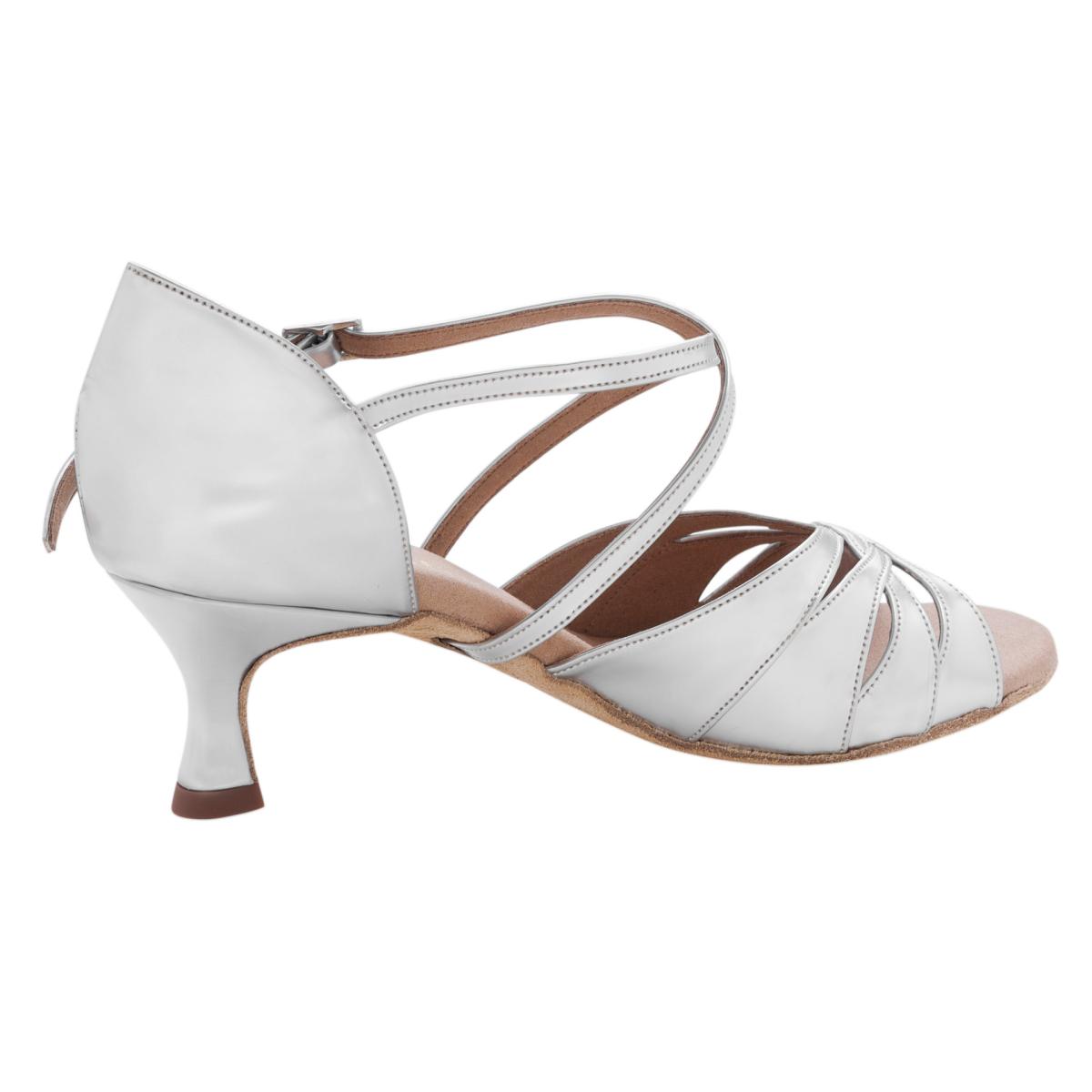 Rummos Damen Tanzschuhe R520 009 - Obermaterial: Leder - Farbe: Silber - Weite: Normal - Absatz: 50R Flare - Größe: EUR 42