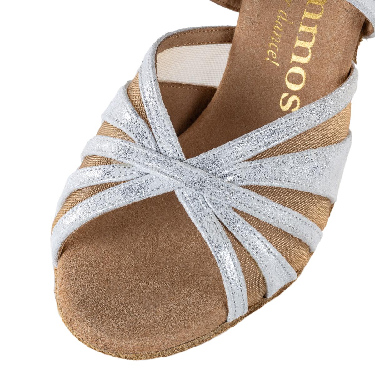 Rummos Damen Tanzschuhe R530 169 - Material: Leder - Farbe: Silber Cuarzo - Weite: Normal - Absatz: 60R Flare - Größe: EUR 39