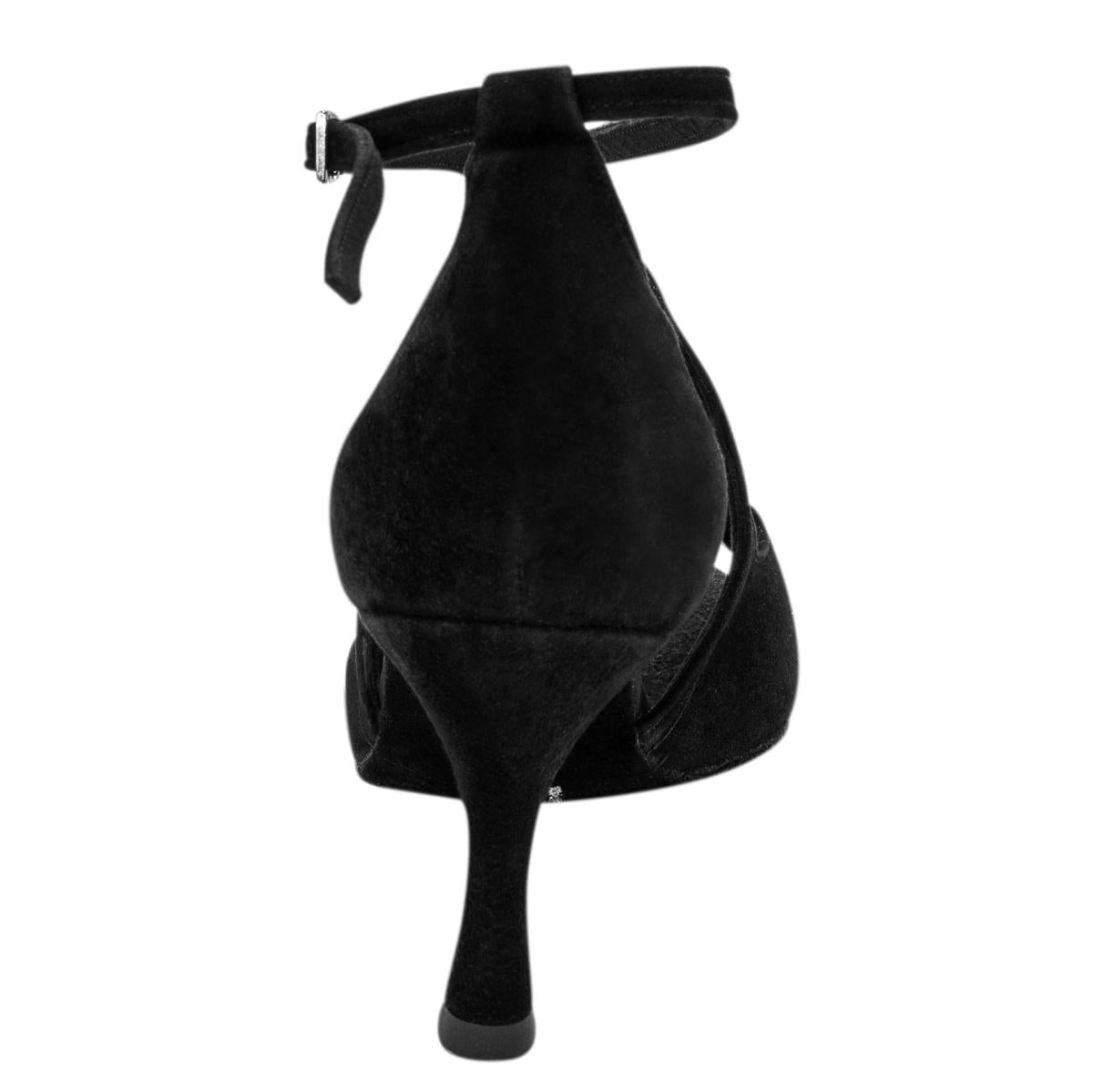 Rummos Damen Tanzschuhe R545 024 - Obermaterial: Nubuck - Farbe: Schwarz - Weite: Normal - Absatz: 60R Flare - Größe: EUR 38,5