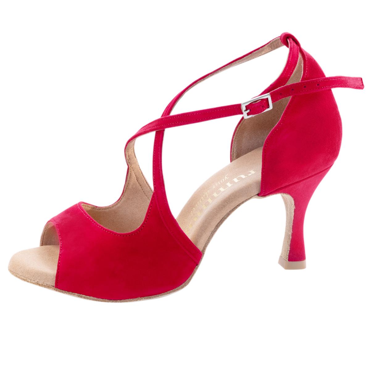 Rummos Damen Tanzschuhe R545 028 - Obermaterial: Nubuck - Farbe: Rot - Weite: Normal - Absatz: 60R Flare - Größe: EUR 34