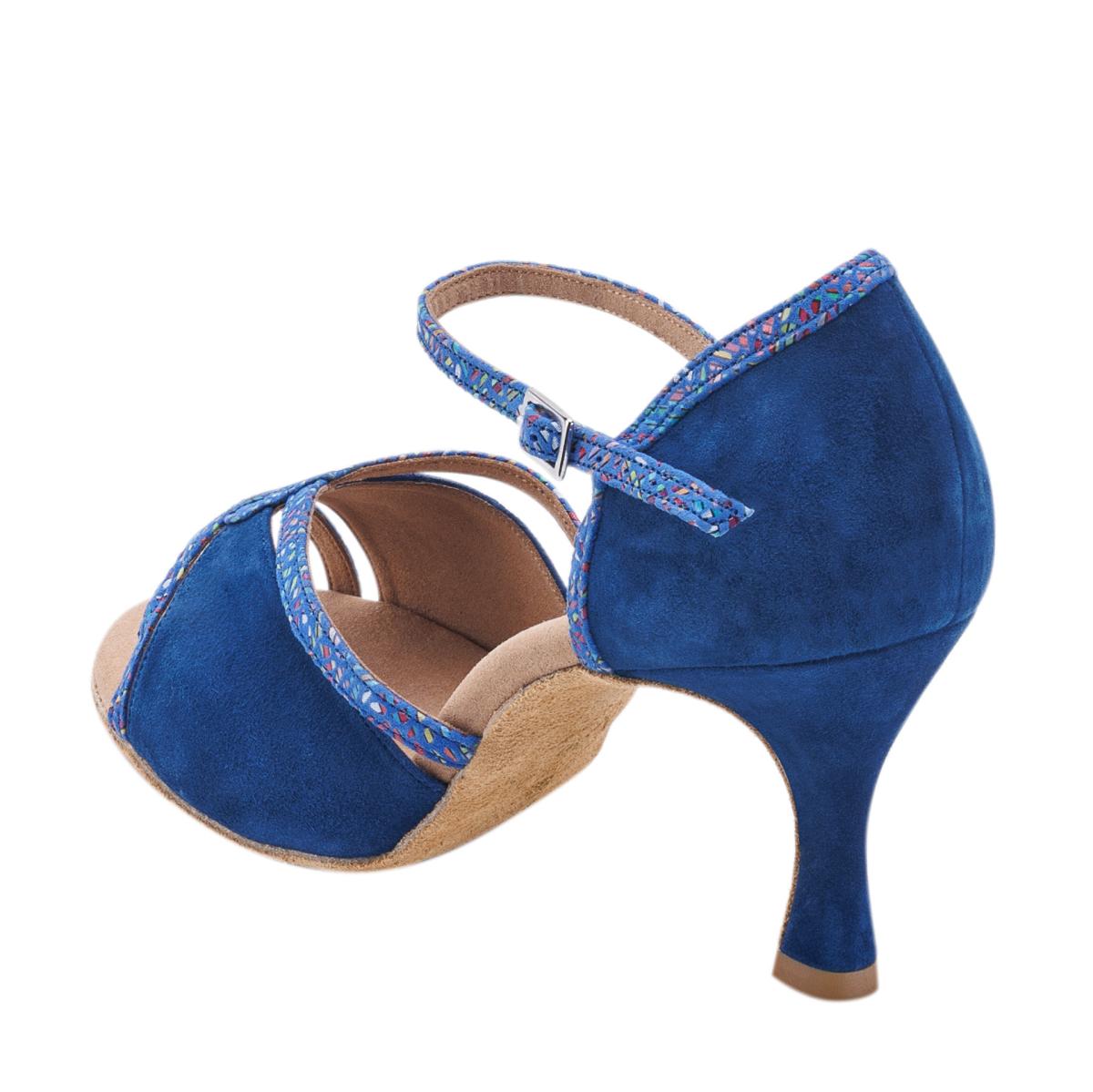 Rummos Damen Tanzschuhe R550 122-204 - Obermaterial: Nubuck/Leder - Farbe: Indico Blue - Weite: Normal - Absatz: 60R Flare - Größe: EUR 36