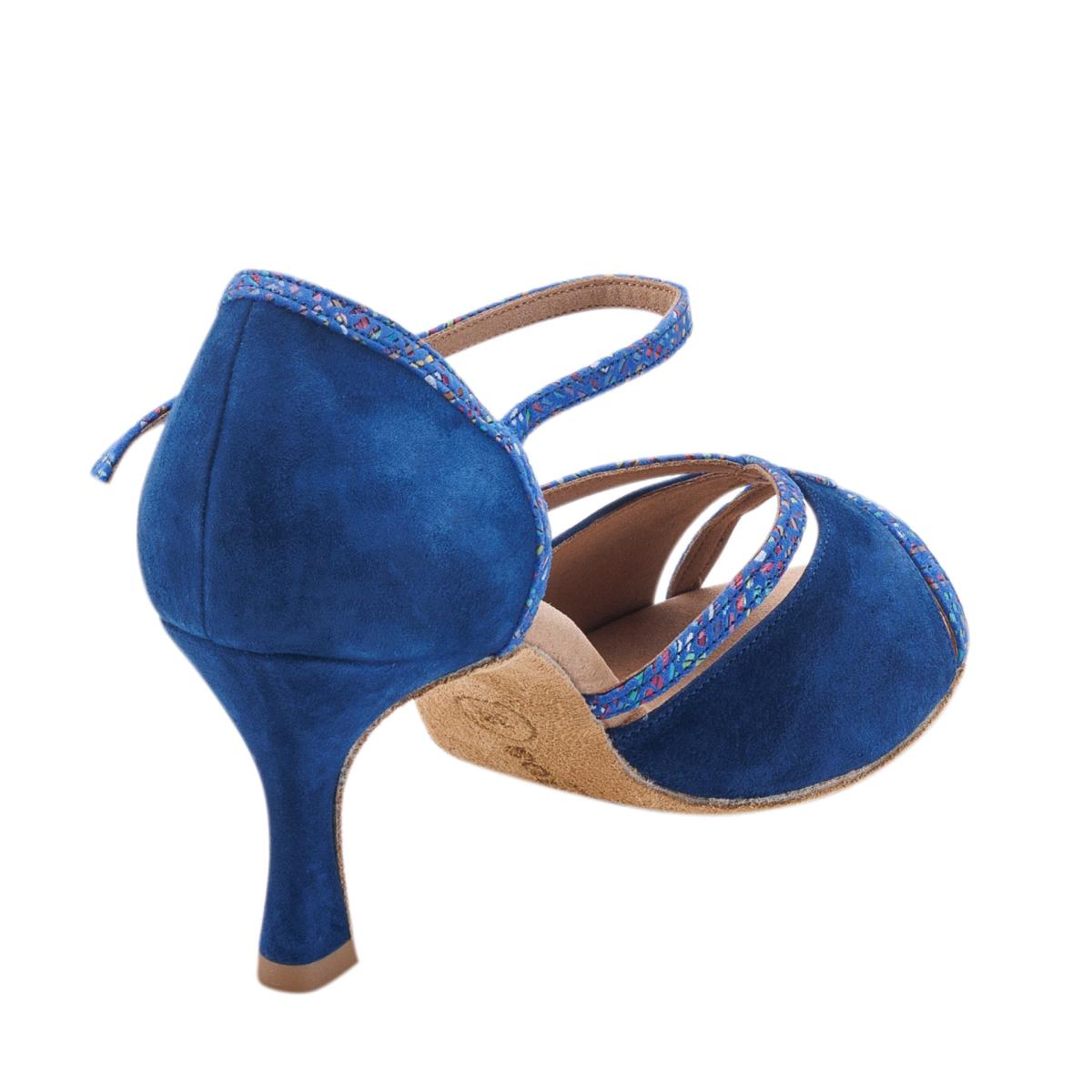 Rummos Damen Tanzschuhe R550 122-204 - Obermaterial: Nubuck/Leder - Farbe: Indico Blue - Weite: Normal - Absatz: 60R Flare - Größe: EUR 37