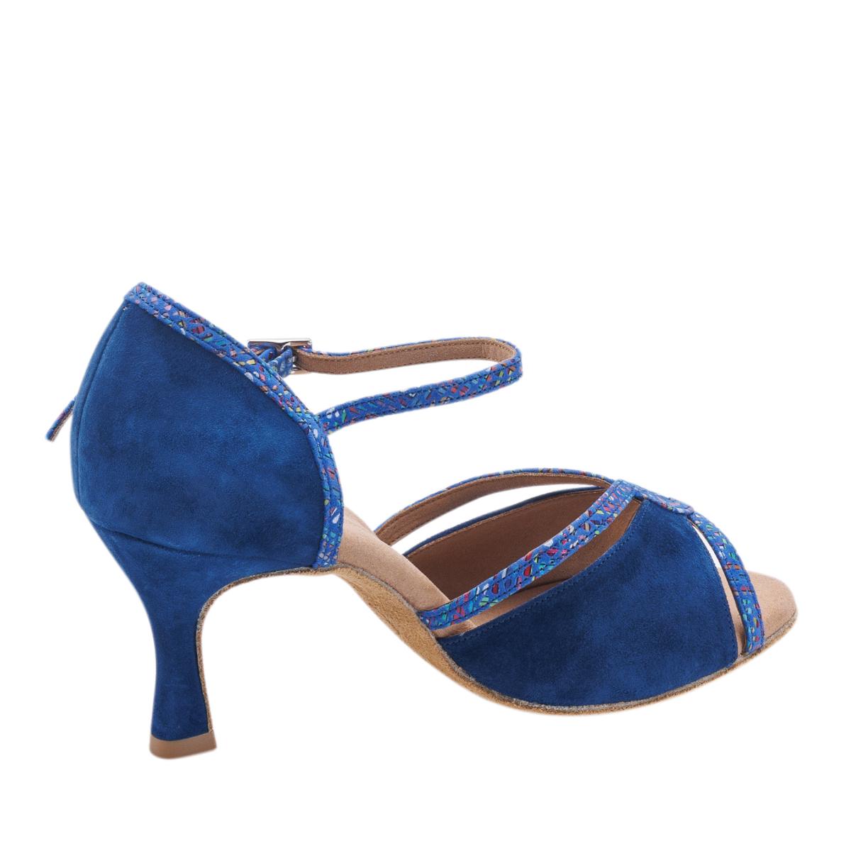 Rummos Damen Tanzschuhe R550 122-204 - Obermaterial: Nubuck/Leder - Farbe: Indico Blue - Weite: Normal - Absatz: 60R Flare - Größe: EUR 36