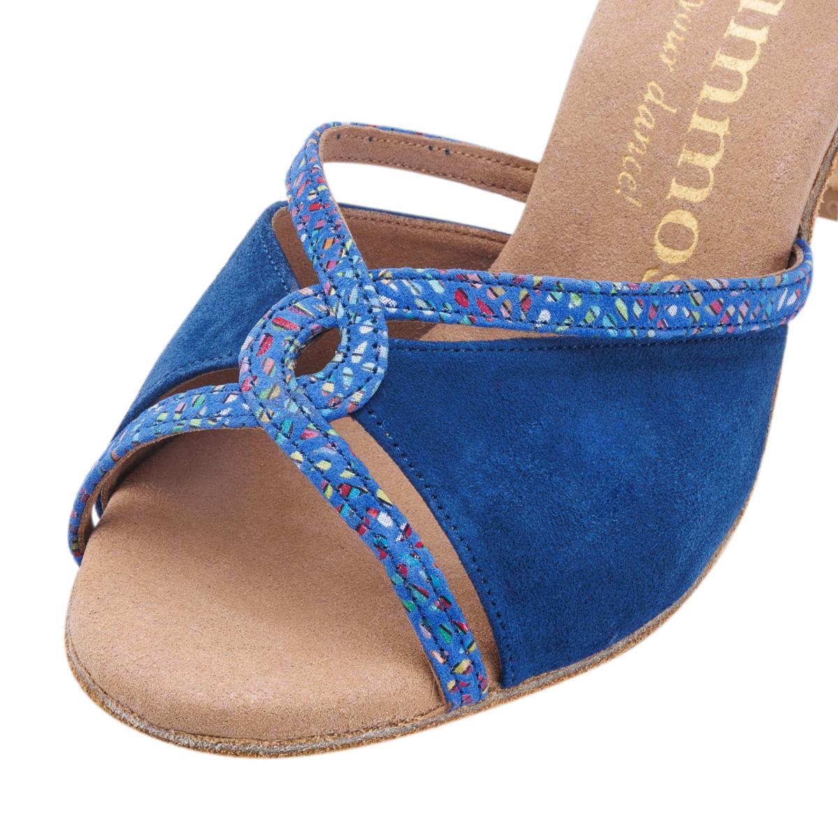 Rummos Damen Tanzschuhe R550 122-204 - Obermaterial: Nubuck/Leder - Farbe: Indico Blue - Weite: Normal - Absatz: 60R Flare - Größe: EUR 35,5