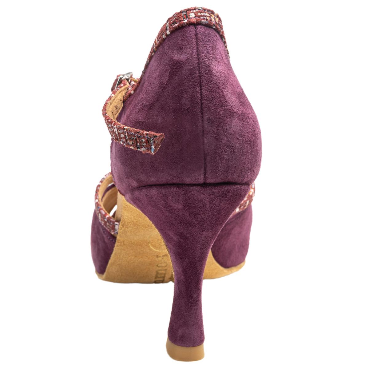 Rummos Damen Tanzschuhe R550 125-205 - Material: Nubuck/Leder - Farbe: Burgundy - Weite: Medium (Normal) - Absatz: 60R Flare - Größe: EUR 33.5