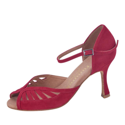 Rummos Damen Tanzschuhe Stella 028 - Obermaterial: Nubuck - Farbe: Rot - Weite: Normal - Absatz: 70R Flare - Größe: EUR 42