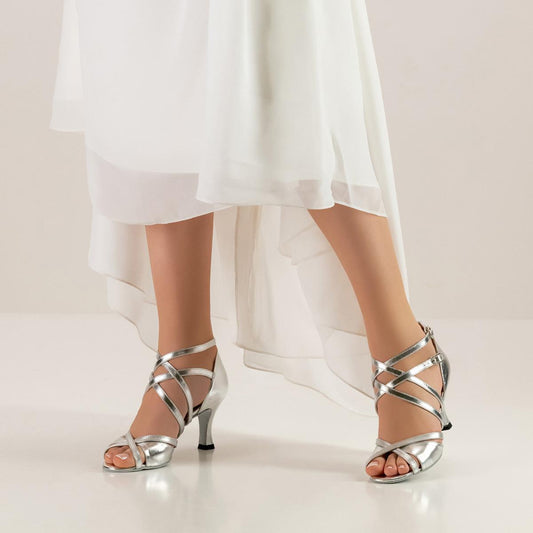 Werner Kern Damen Tanzschuhe Eva 6,5 - Farbe: Silber - Größe: UK 9