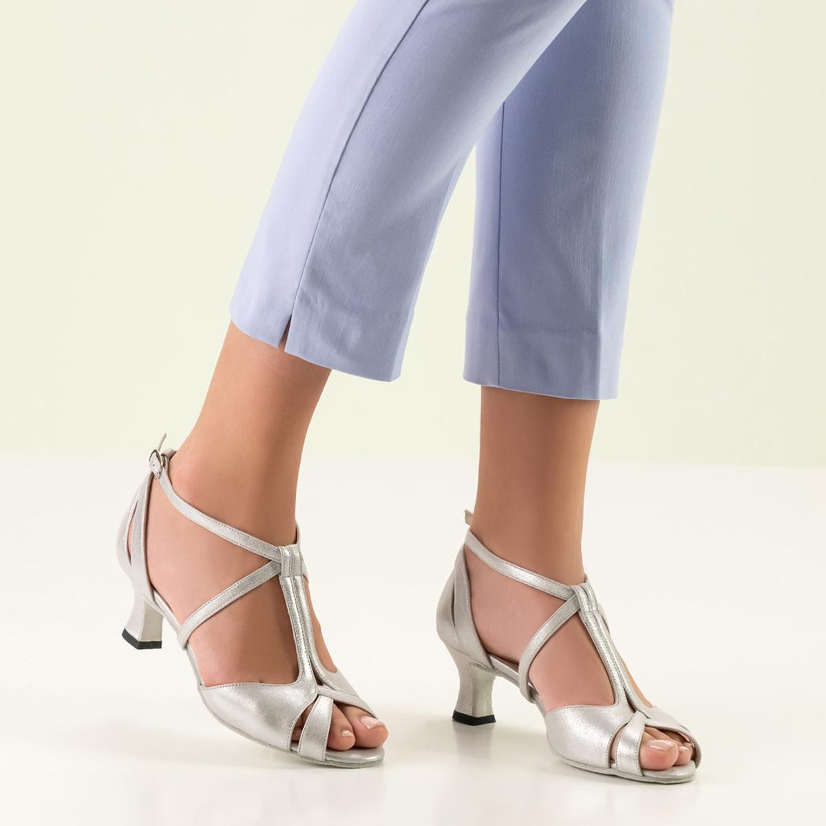 Werner Kern Damen Tanzschuhe Francis 5,5 - Farbe: Perl Silber - Größe: UK 1