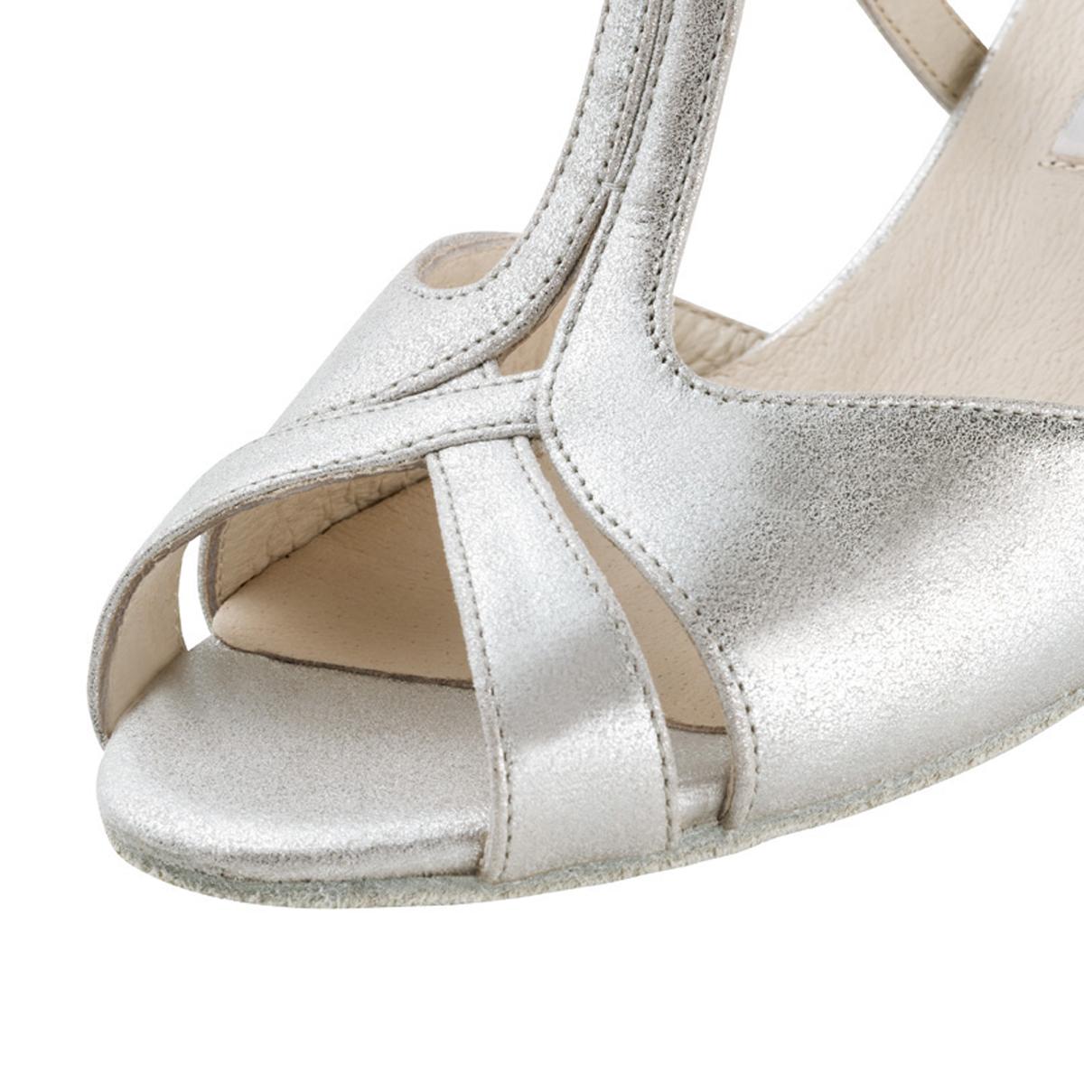 Werner Kern Damen Tanzschuhe Francis 5,5 - Farbe: Perl Silber - Größe: UK 7