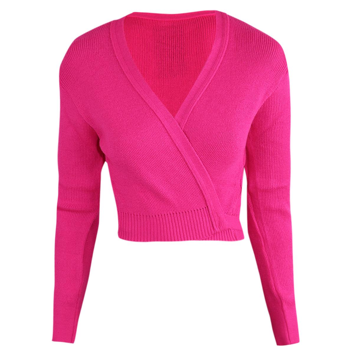Intermezzo Damen Ballett Wickeljacke 6000 Jersey Elisa - Farbe: Fuchsia (009) - Größe: L