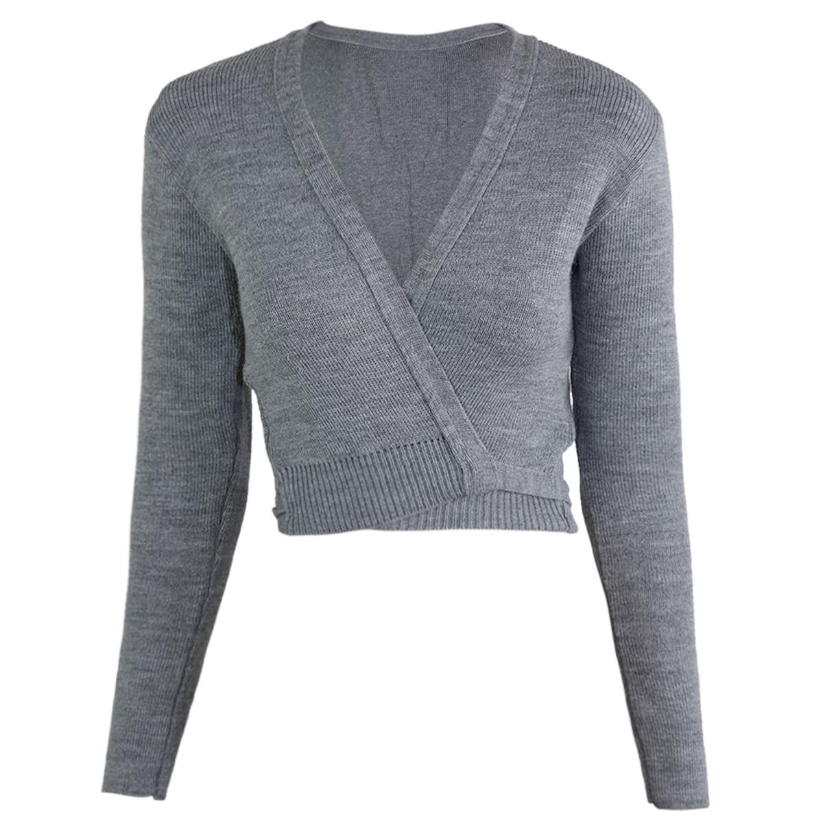 Intermezzo Damen Ballett Wickeljacke 6000 Jersey Elisa - Farbe: Grau (033) - Größe: XL