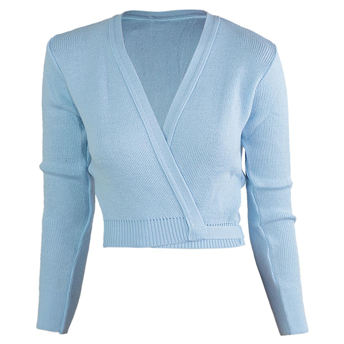 Intermezzo Damen Ballett Wickeljacke 6000 Jersey Elisa - Farbe: Himmelblau (014) - Größe: XL