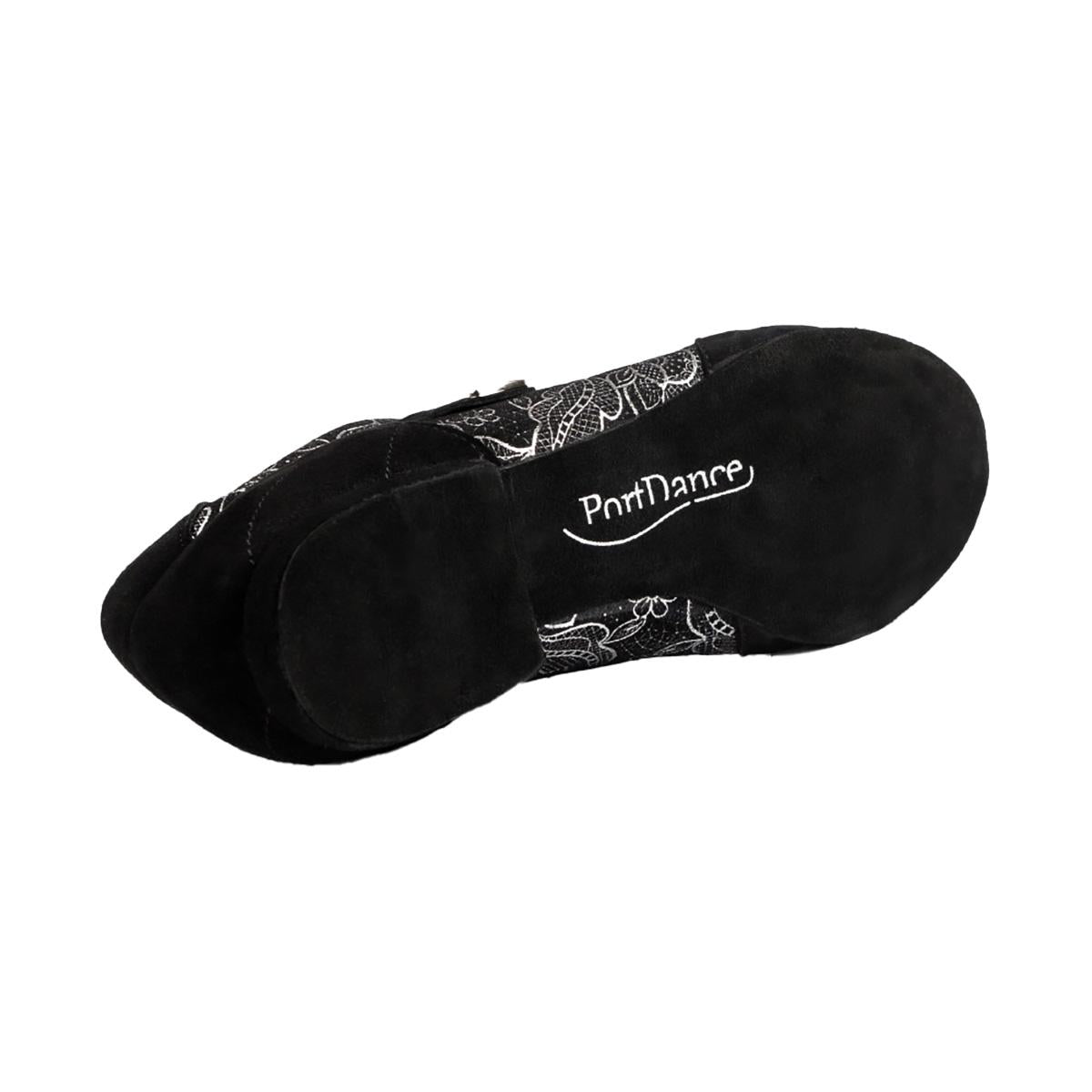 PortDance Damen Trainerschuhe PD09 - Obermaterial: Nubuck/Fantasy Schwarz/Weiß - Absatz: 1,5 cm Micro-Heel - Größe: 40 EU