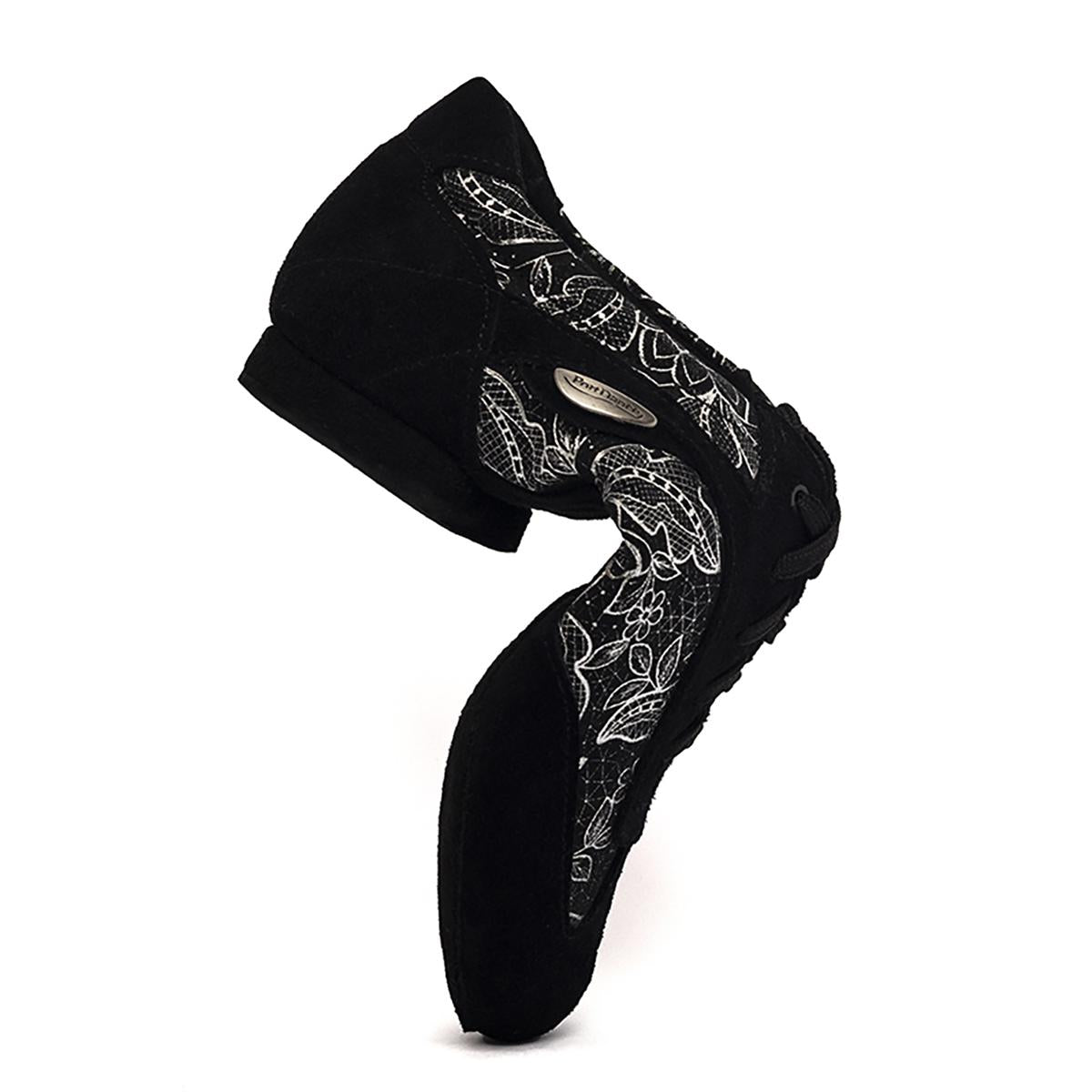 PortDance Damen Trainerschuhe PD09 - Obermaterial: Nubuck/Fantasy Schwarz/Weiß - Absatz: 1,5 cm Micro-Heel - Größe: 42 EU