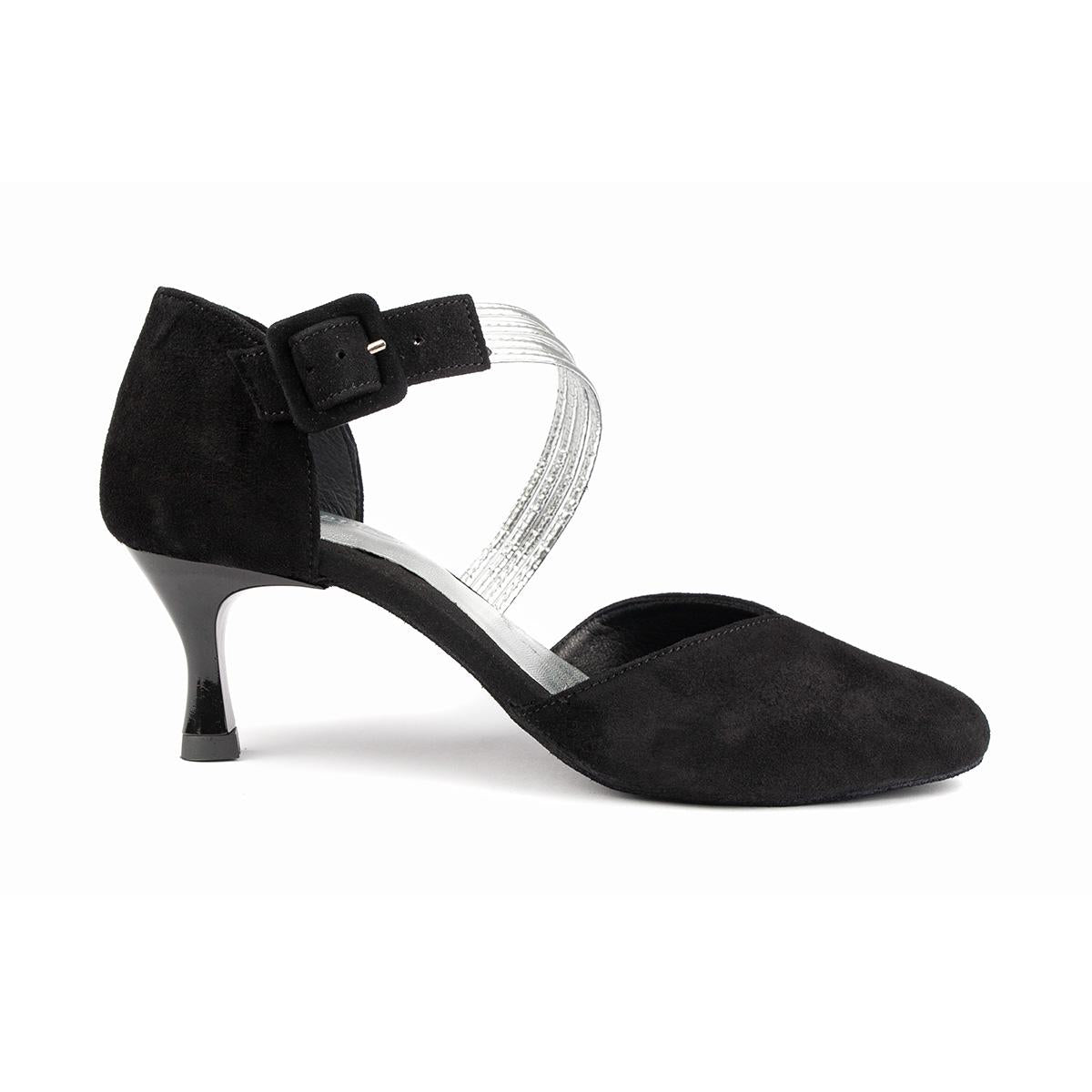 PortDance Damen Tanzschuhe PD126 - Obermaterial: Nubuck - Farbe: Schwarz - Größe: EUR 37,5
